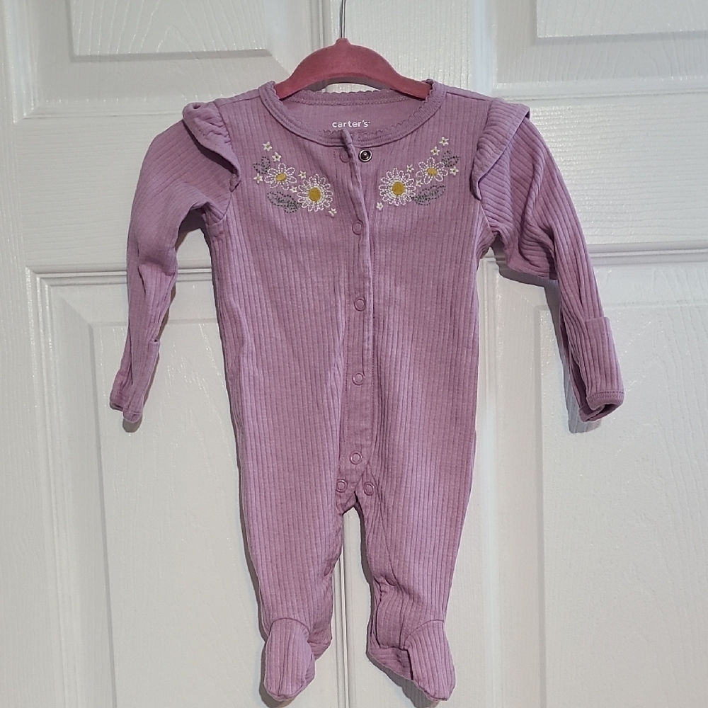 Carter's Lavender Floral Footie